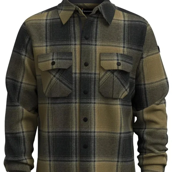 Smartwool Men's Anchor Line Shirt Jacket Winter Moss Plaid XLARGE XL NWT - Picture 1 of 12